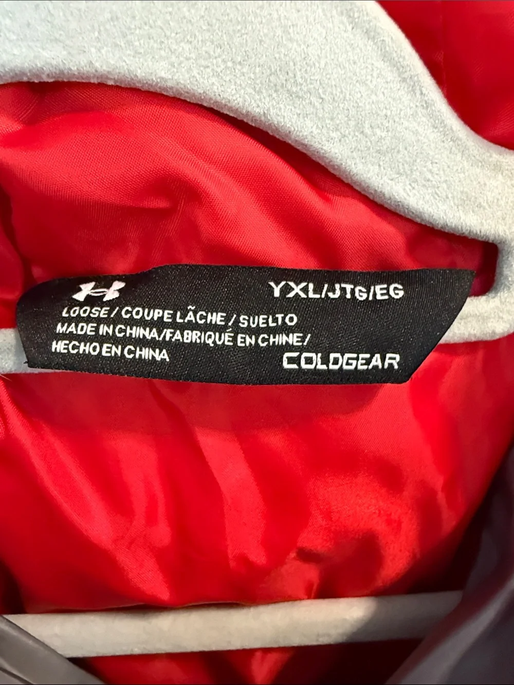 Under Armour Kids Puffer Jacket - Gray with Red Lining